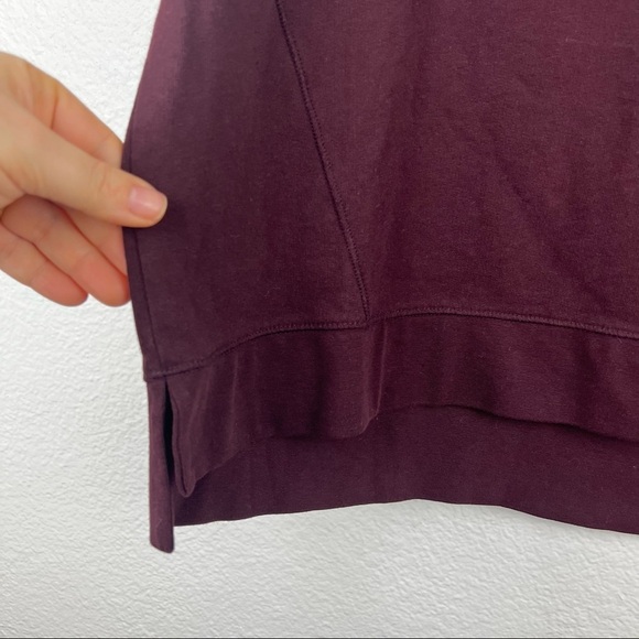 SWEATY BETTY Simhansana Sweatshirt in Black Cherry, Cotton Blend, Size Small - Picture 4 of 10